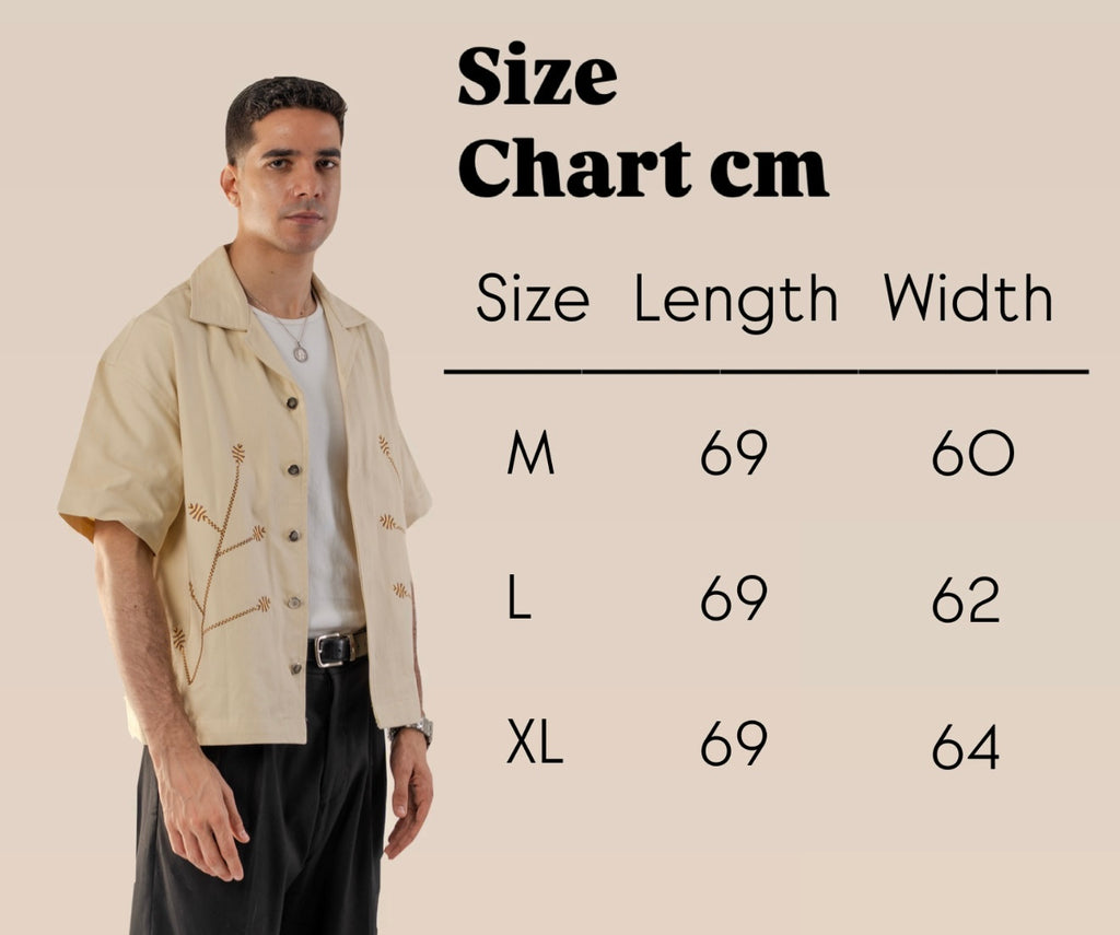 Contrast embroidery boxy shirt