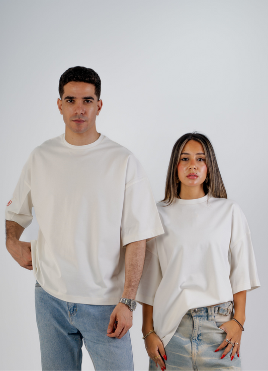 Offwhite Round Boxy Tee