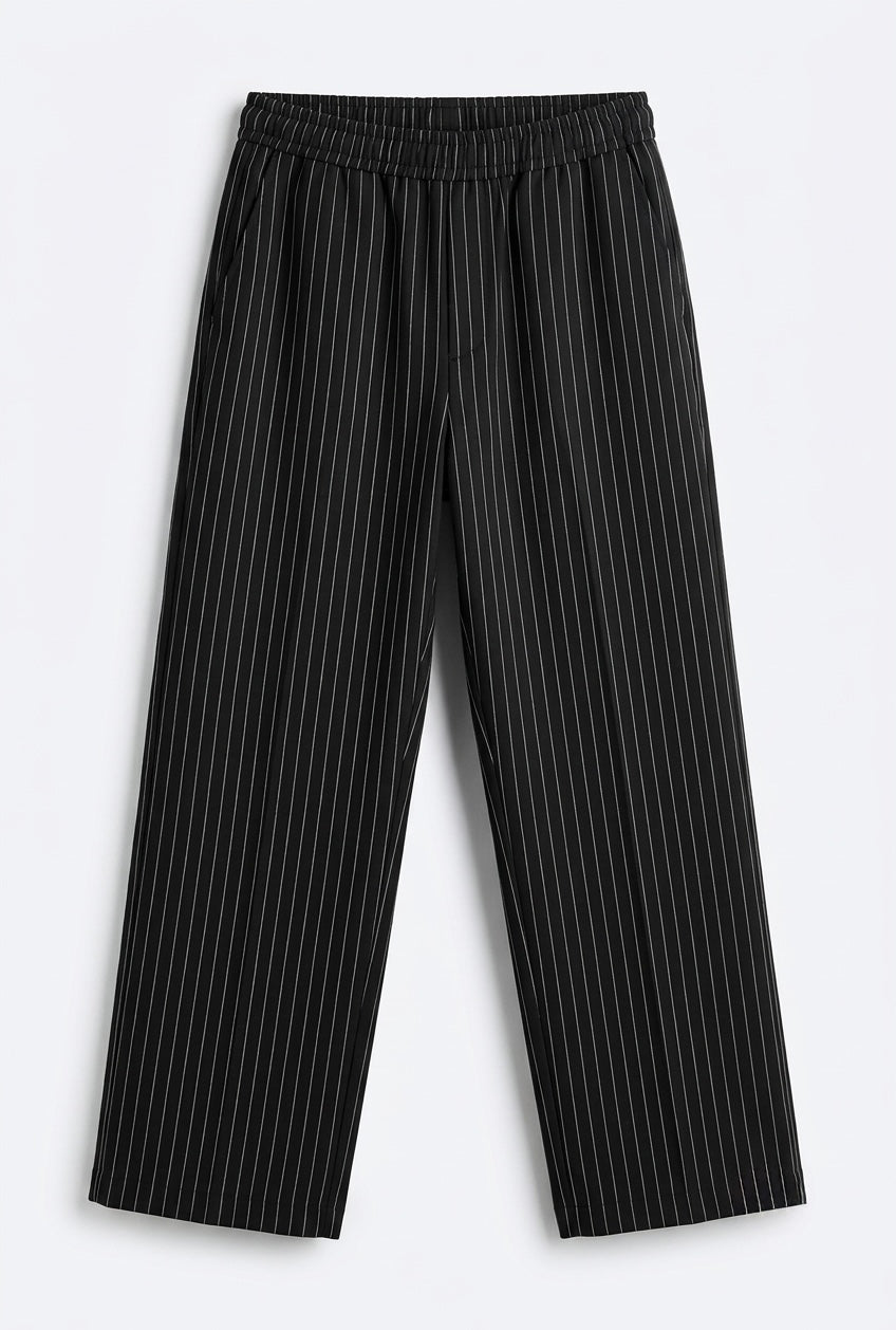 Striped black pants