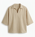 beige linen shirt