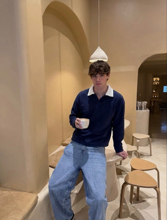 WOOL BOXY POLO TSHIRT