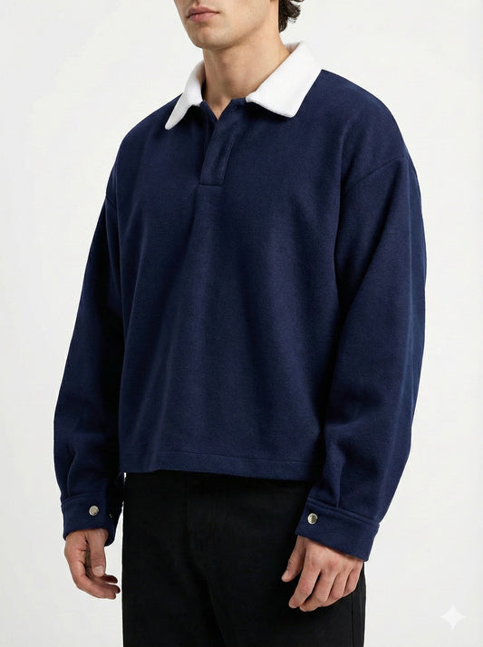 WOOL BOXY POLO TSHIRT