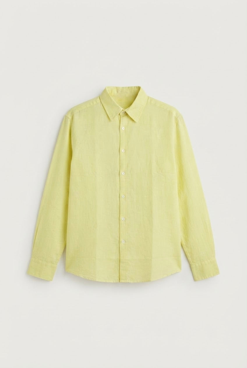 Yellow linen shirt