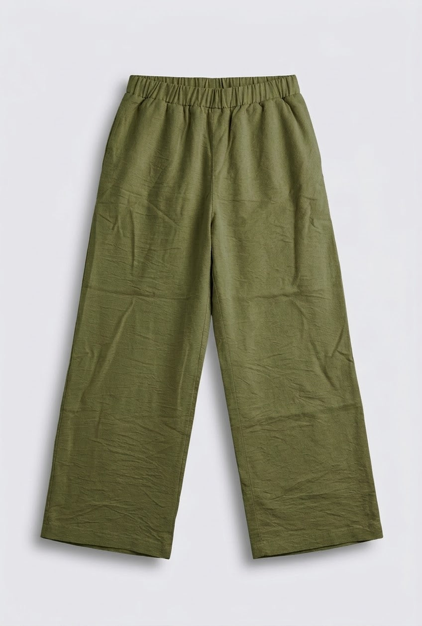 Olive linen set