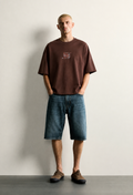 Brown Round Boxy Tee