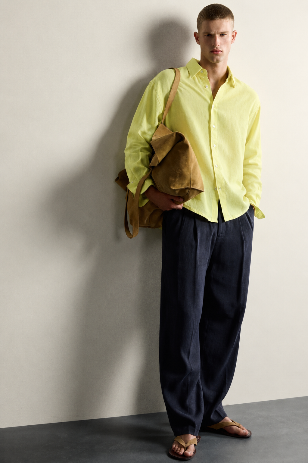 Yellow linen shirt