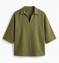 olive linen shirt