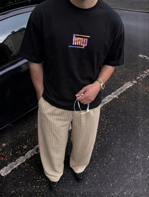 Beige striped pants